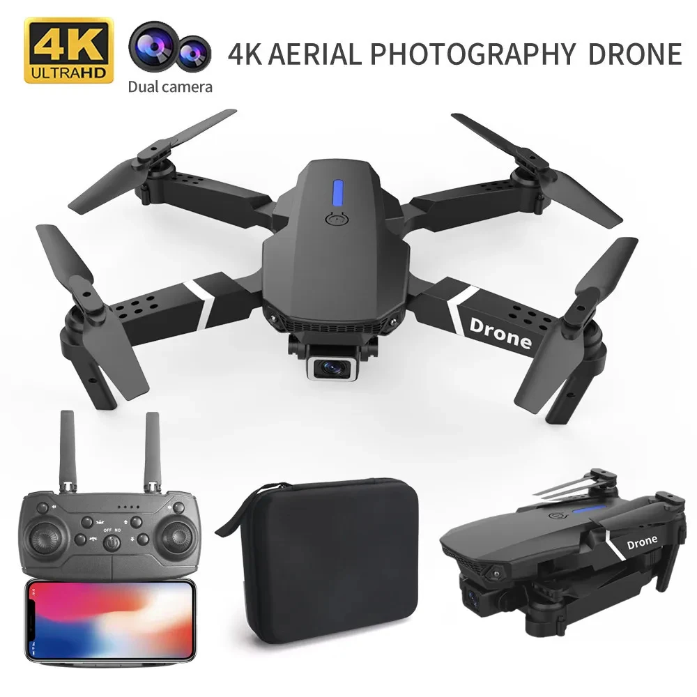 Drone Profesional E88 4K Sudut - Drone Camera Wide Angle ulasan dan harga
